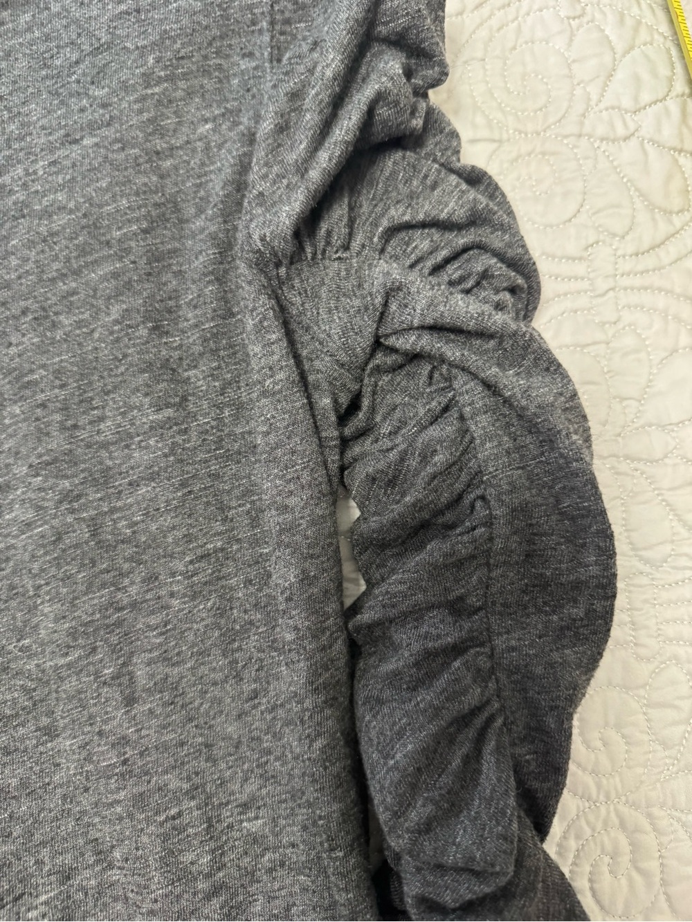 We The Free Charcoal Gray Ruffled Long-Sleeve Tee - Picture 5 of 5